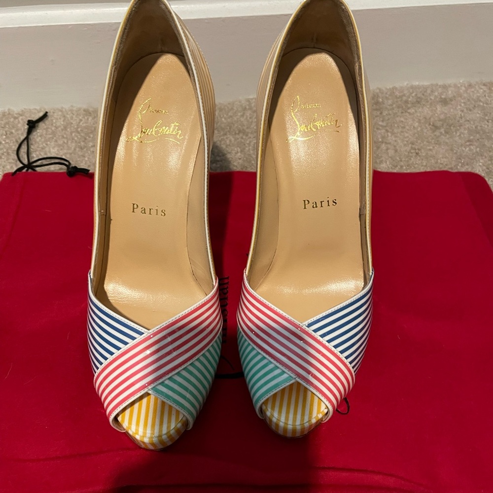 Christian Louboutin Marine Alta Heels - Picture 5 of 7